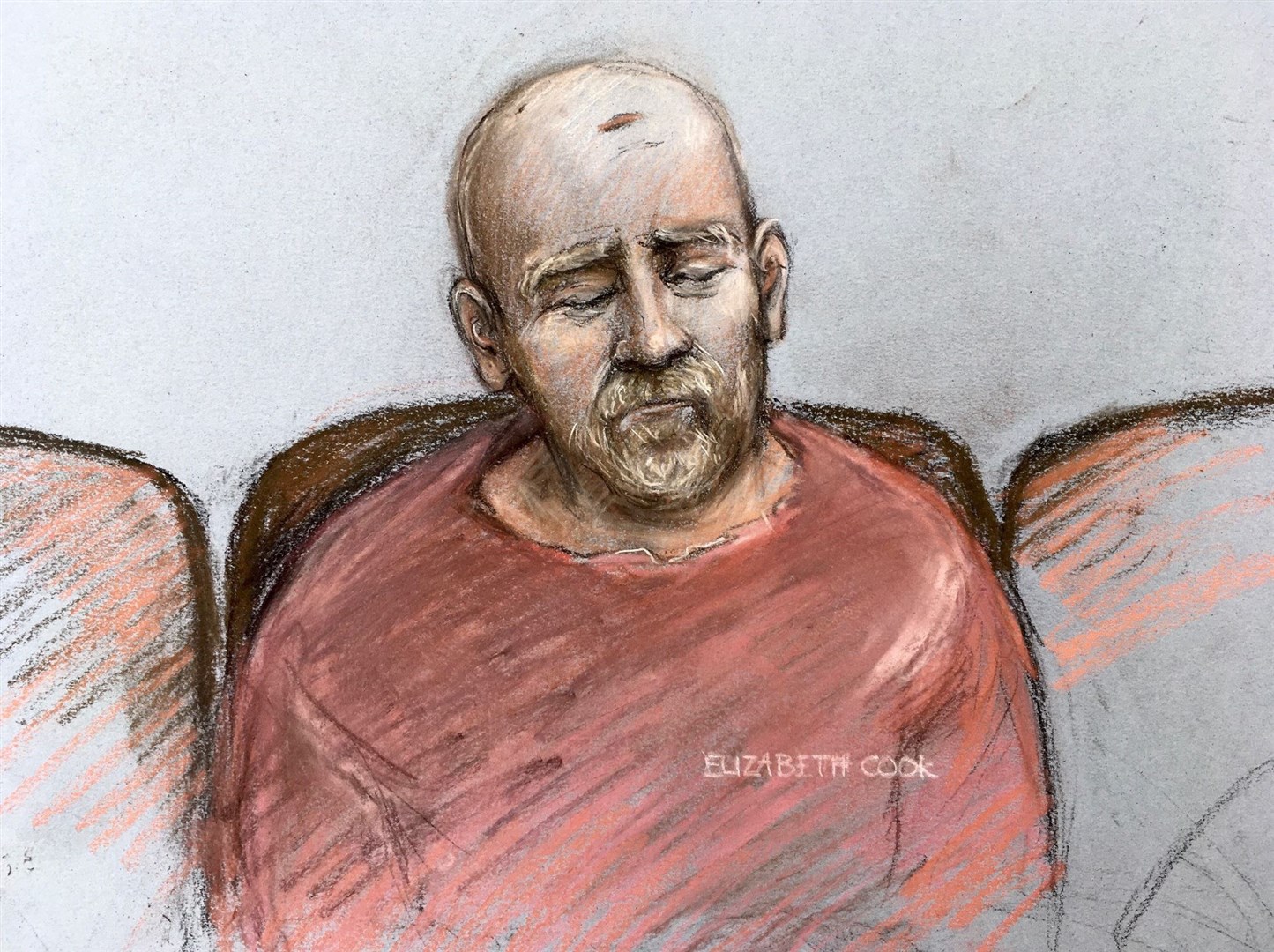 Police constable Wayne Couzens at a previous appearance at the Old Bailey by video link from Belmarsh prison (Elizabeth Cook/PA)