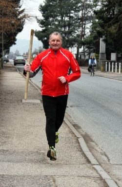 Robbie in training