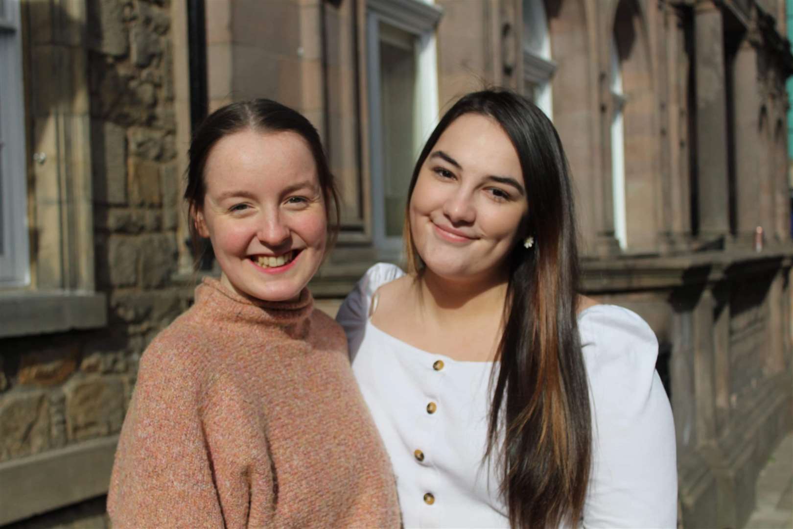 Mollie McGoran (right) with newly elected Chair, Sophie Reid