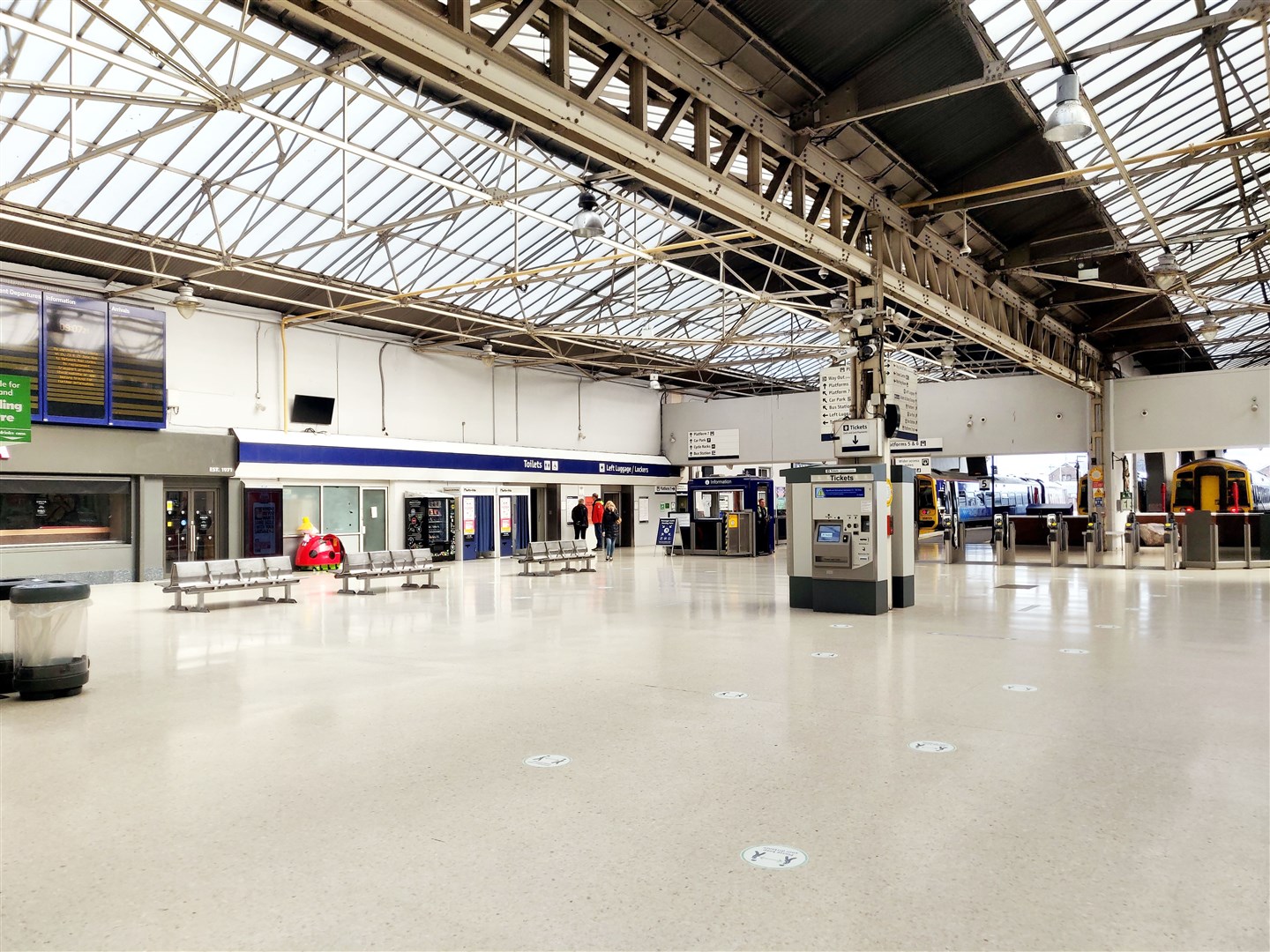 An empty Inverness railway station during recent strike action. Picture: James Mackenzie
