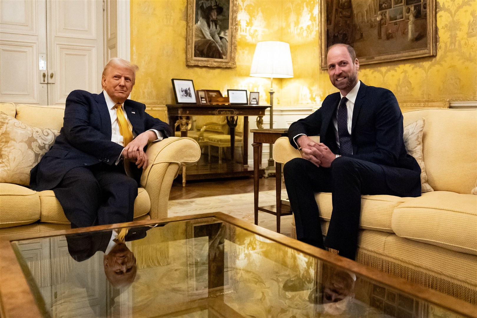 The Prince of Wales meeting Donald Trump in Paris (Aaron Chown/PA)