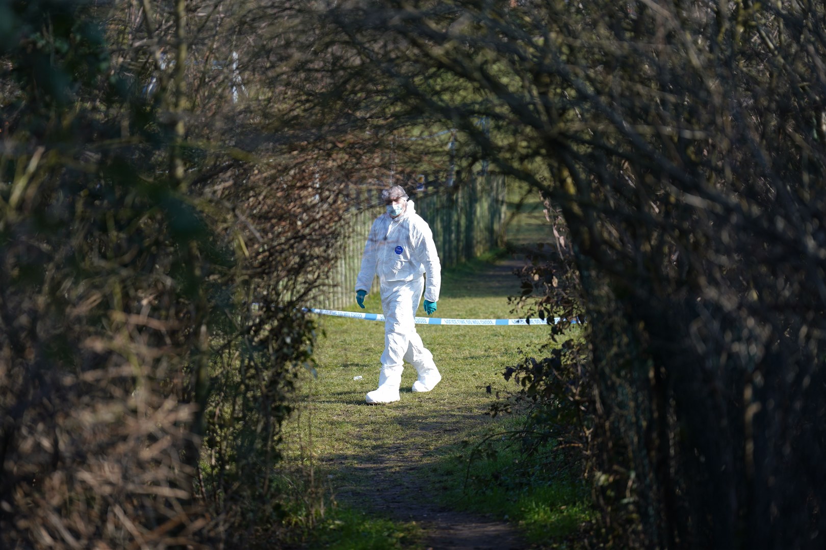 Forensic officers in Waterson Vale, Chelmsford (Joe Giddens/PA)