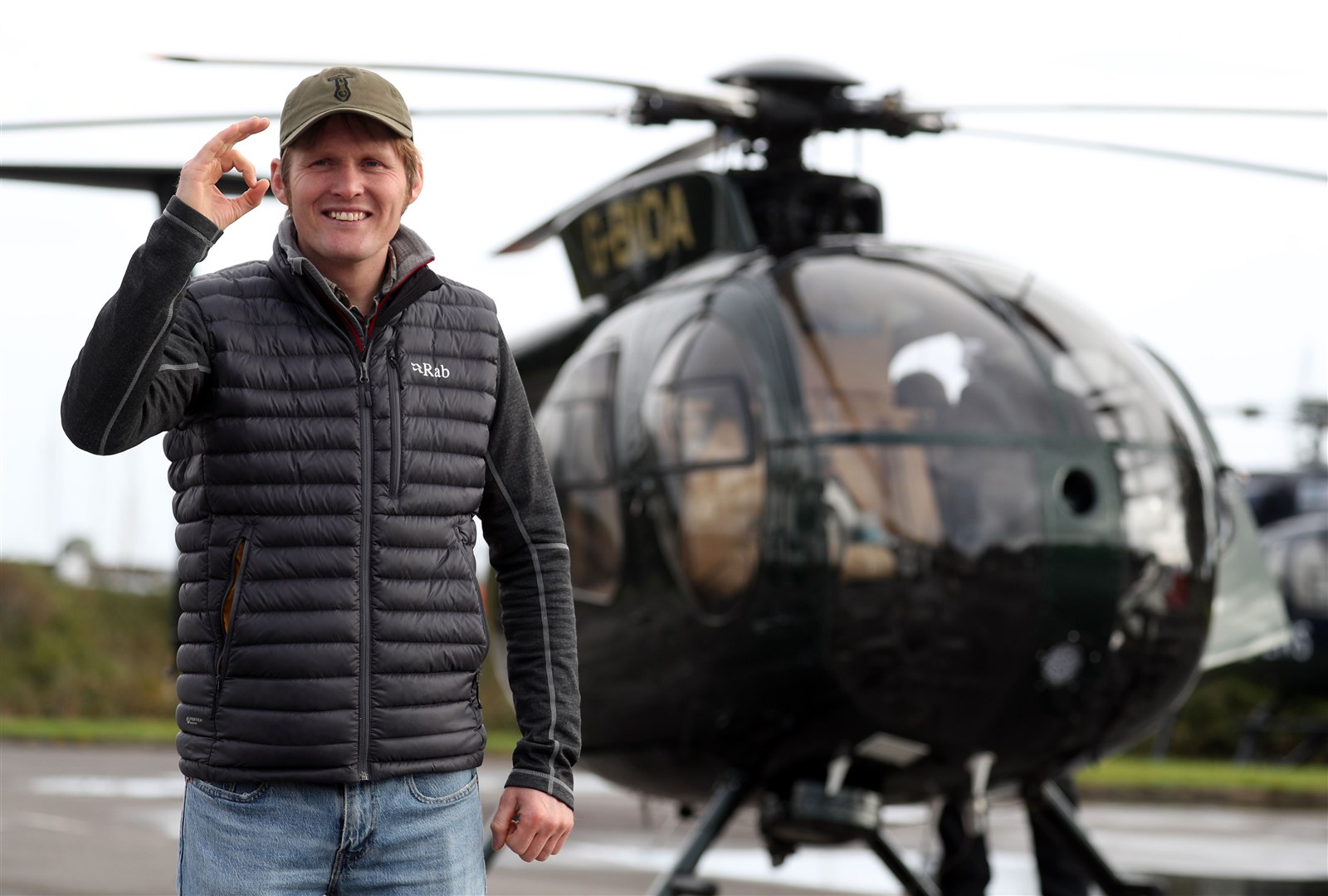 Former paratrooper John Bream before his jump (Andrew Matthews/PA)