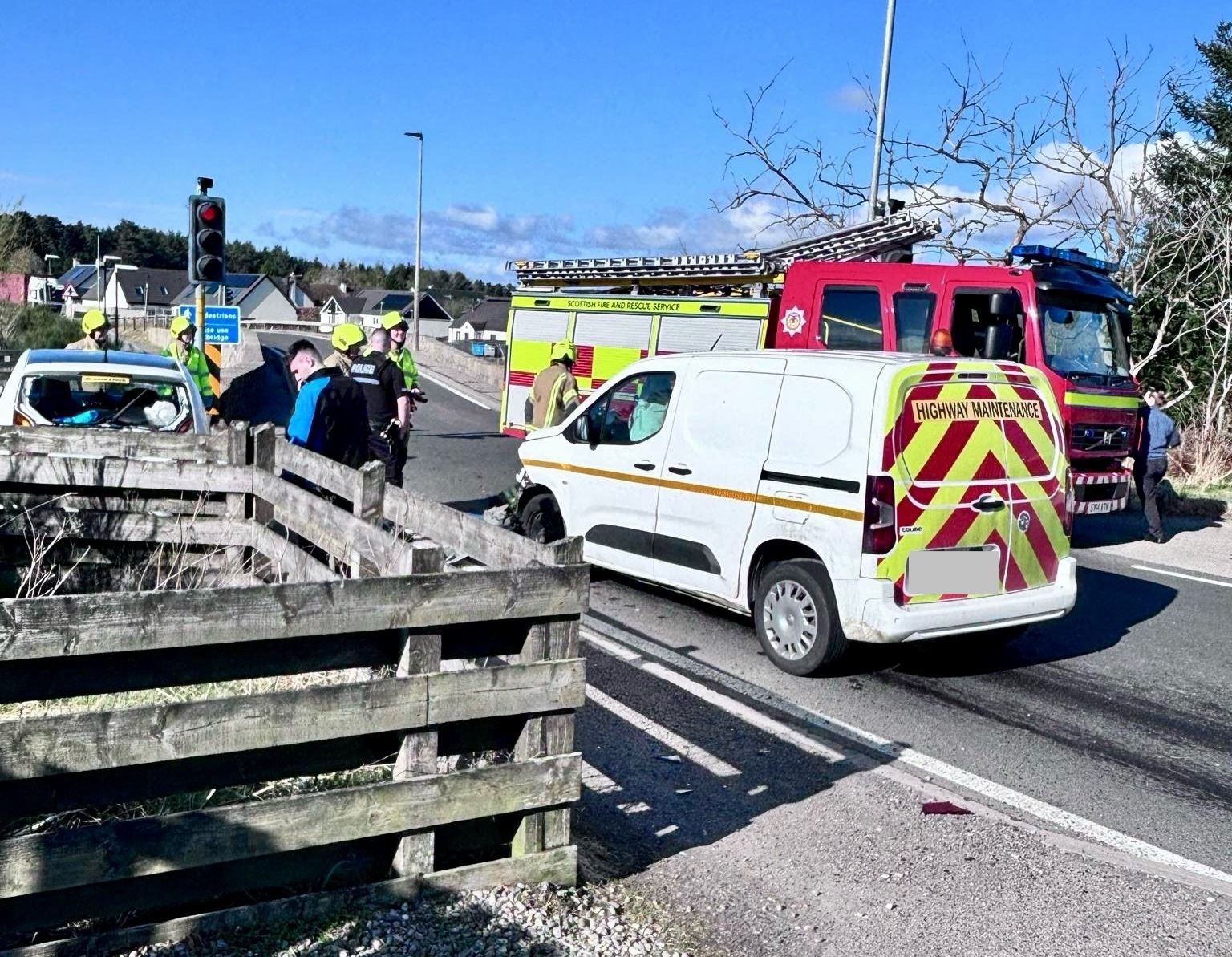 Emergency services in attendance at the accident. Pictures: Sandrone.