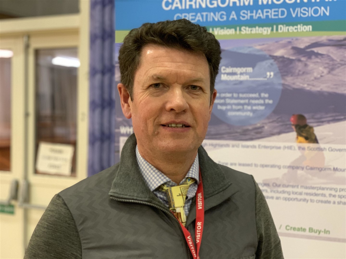 Paul Jardine, managing director of Jura Consultants, pictured at the Grantown consultaiton