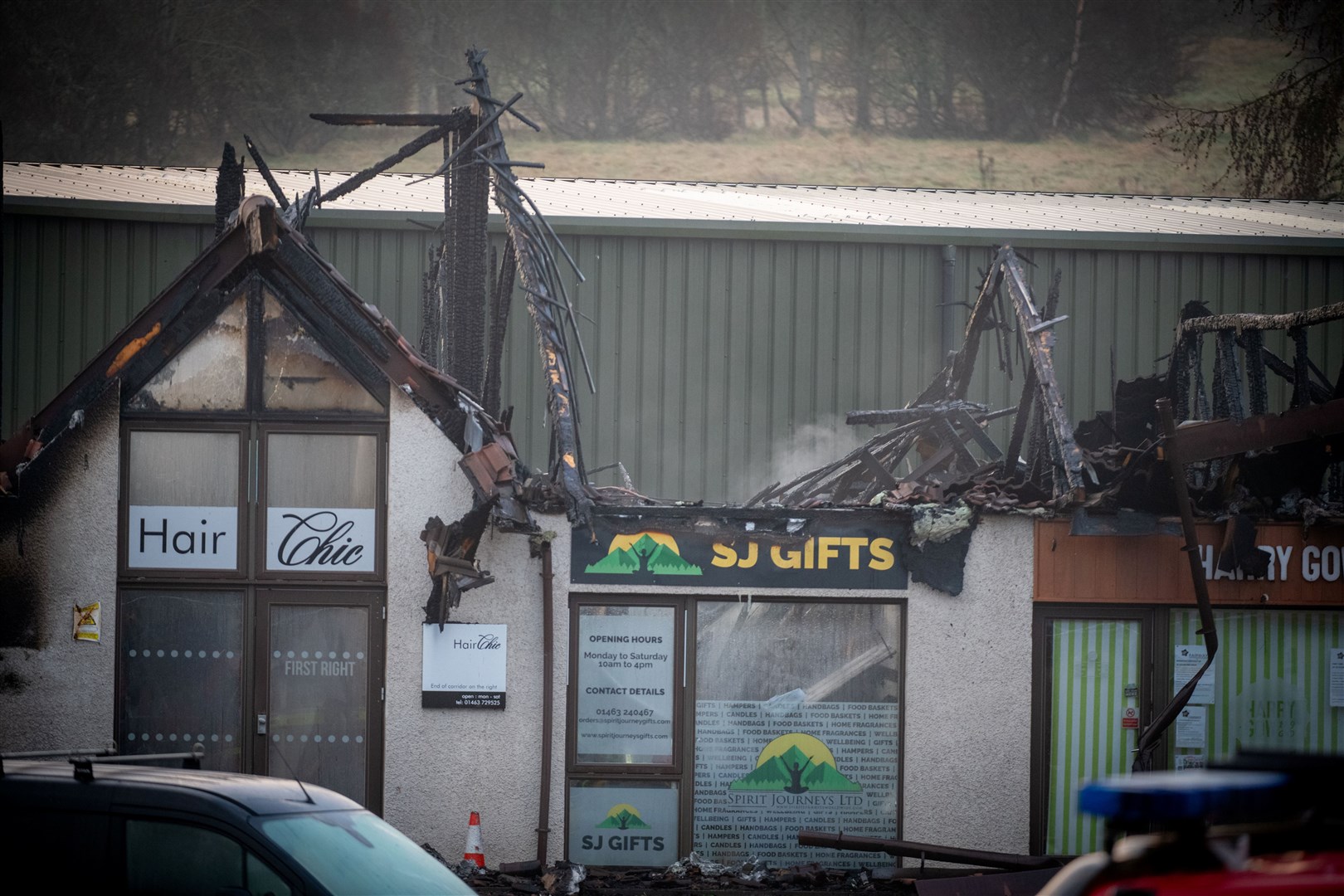 Locator - Fairways fire in Inverness
