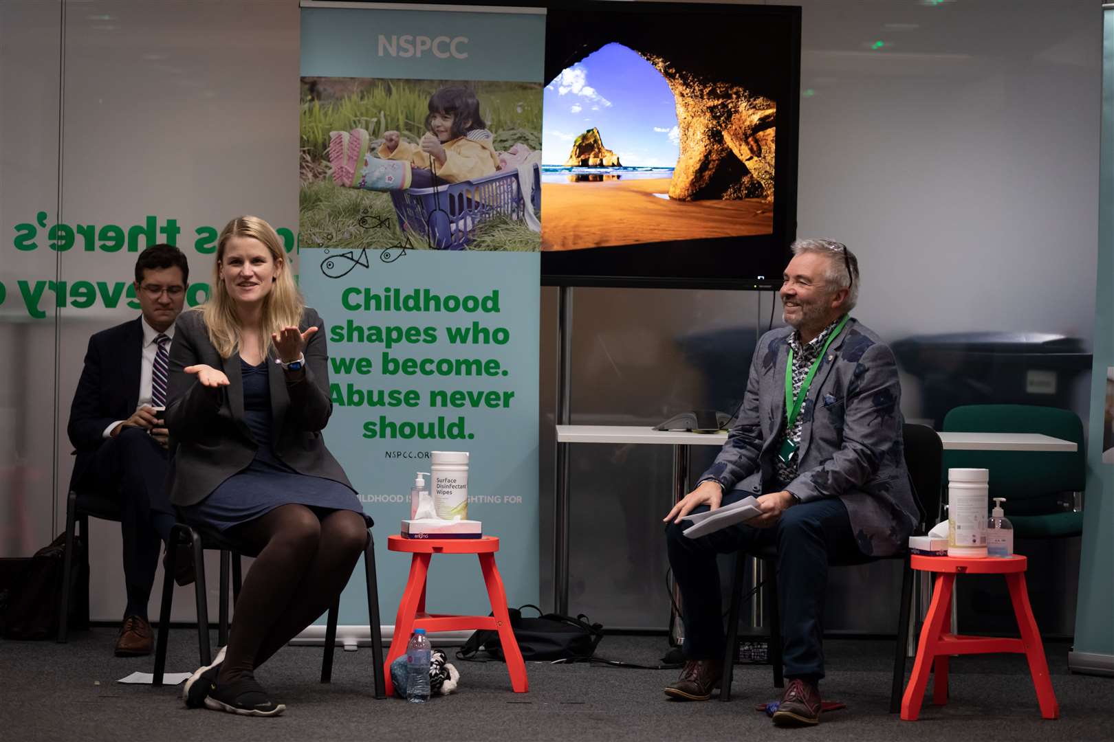 Frances Haugen met with child safety campaigners at the NSPCC’s headquarters on Thursday (Joel Chant/PA)