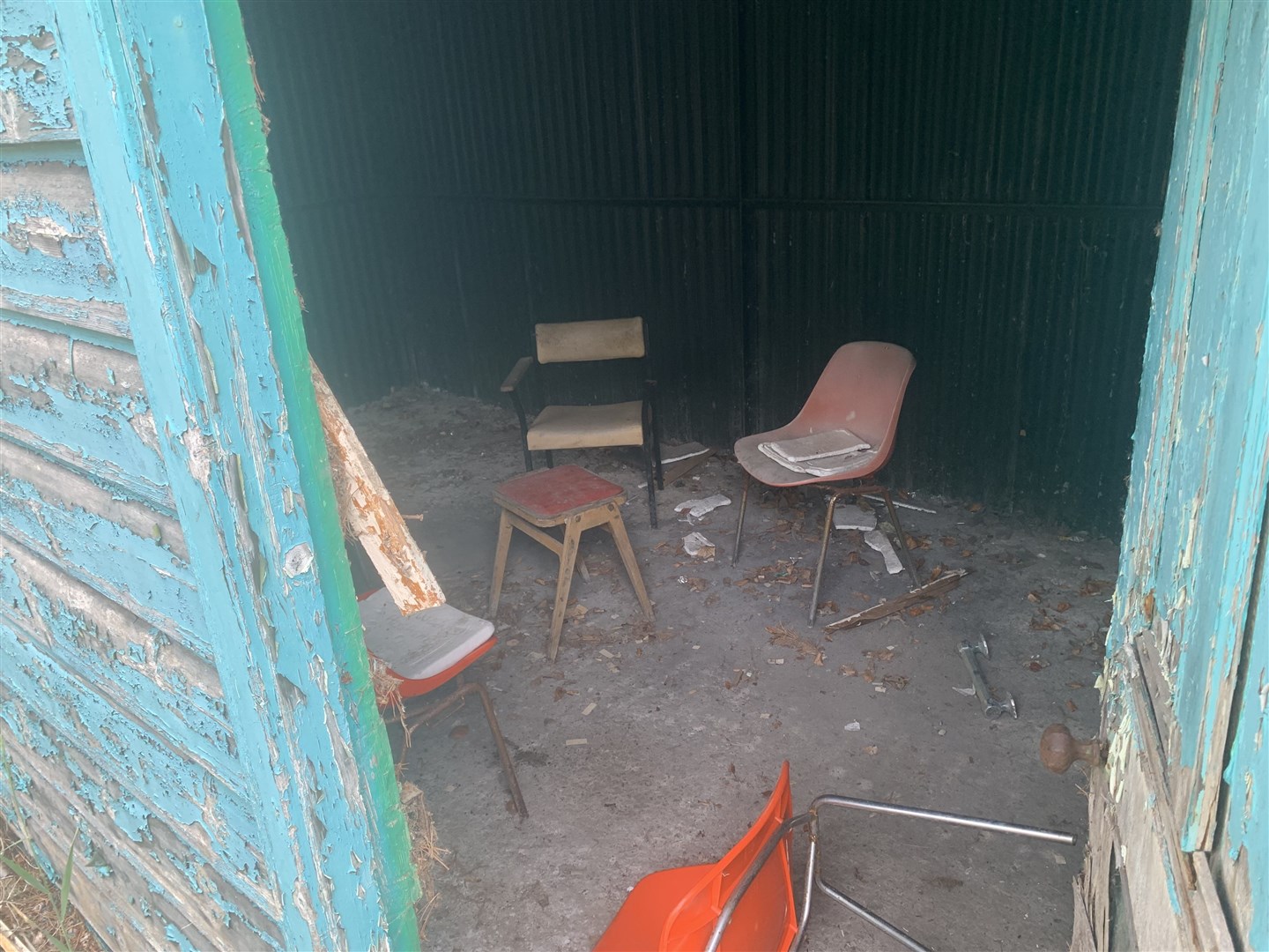Meetring place: the shed at the former Kingussie hospital