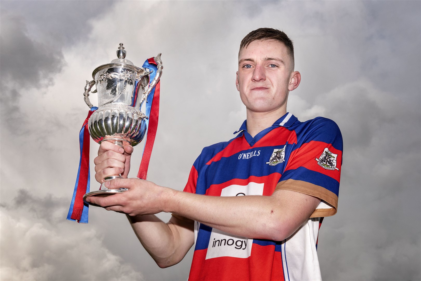 Proud Kingussie captain Robert Mabon with the MacAulay Cup after their 3-2 win in the final against Oban Camanachd in 2019.