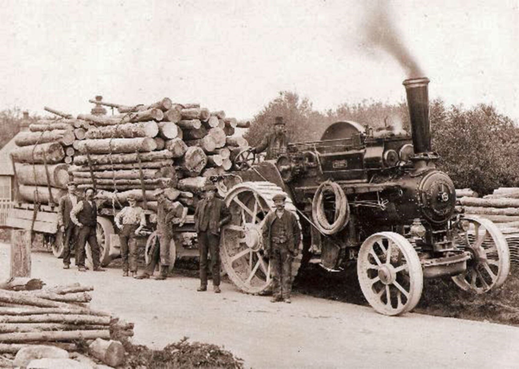 A traction engine somewhere in the strath in 1925. Picture: Mary Bruce.