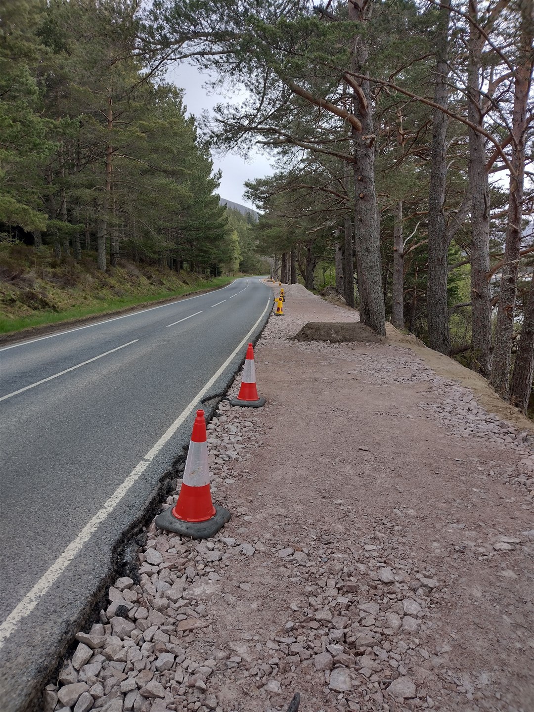 Official laybys were being created to provide much needed additional parking by the loch but this was halted after complaints from local conservationists.