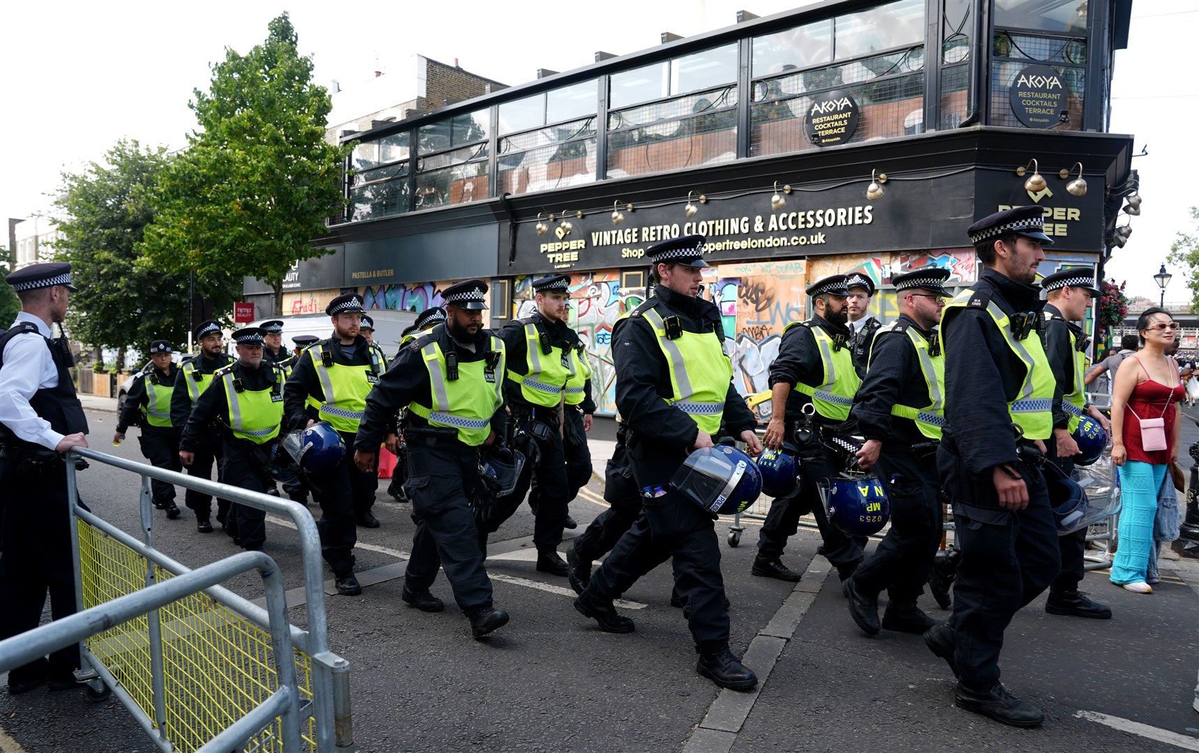 Police officers on duty at the event in 2024 (Lucy North/PA)