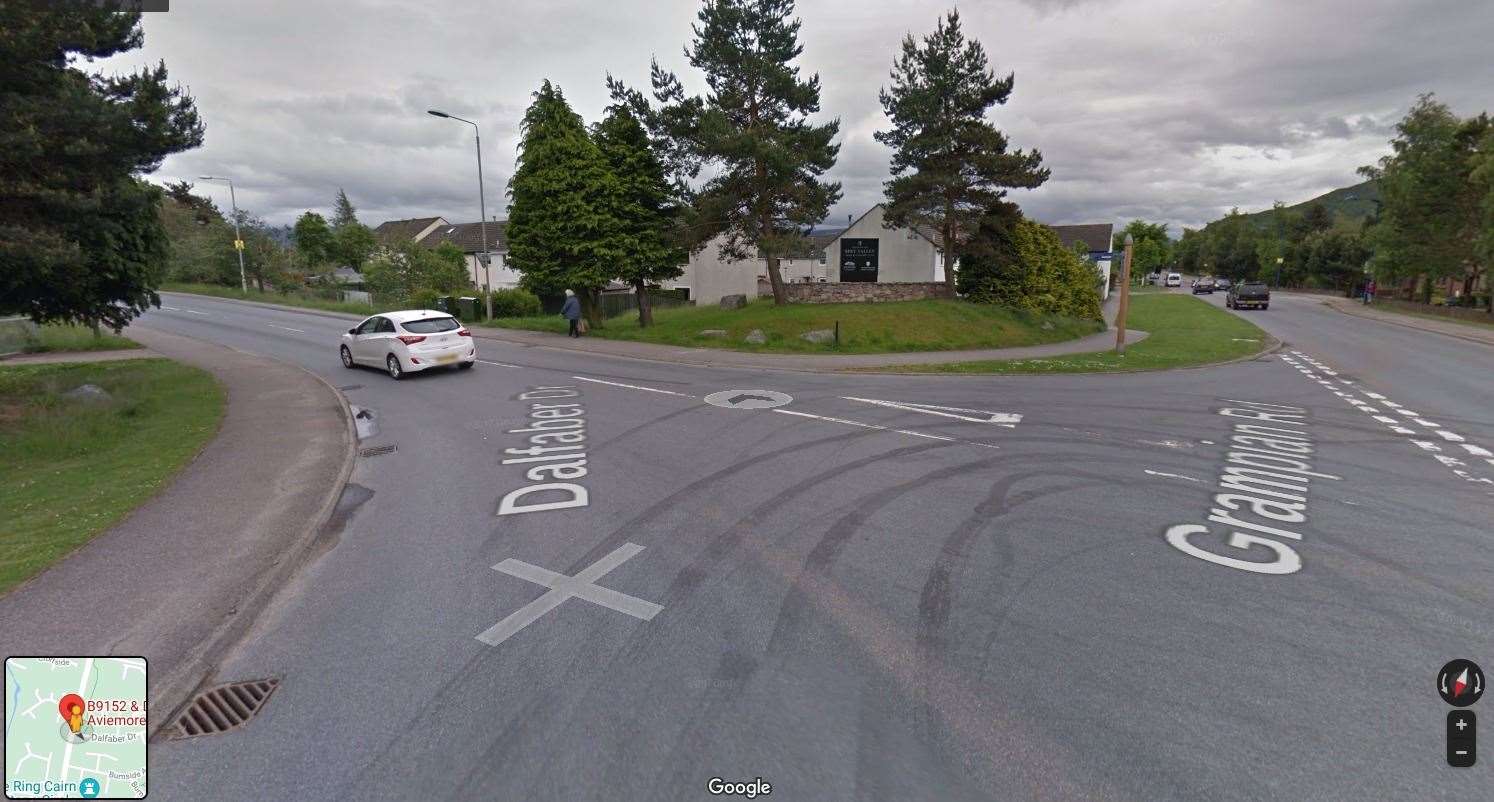 The junction of Grampian Road and Dalfaber Drive at the north end of Aviemore. Photo: Google Maps