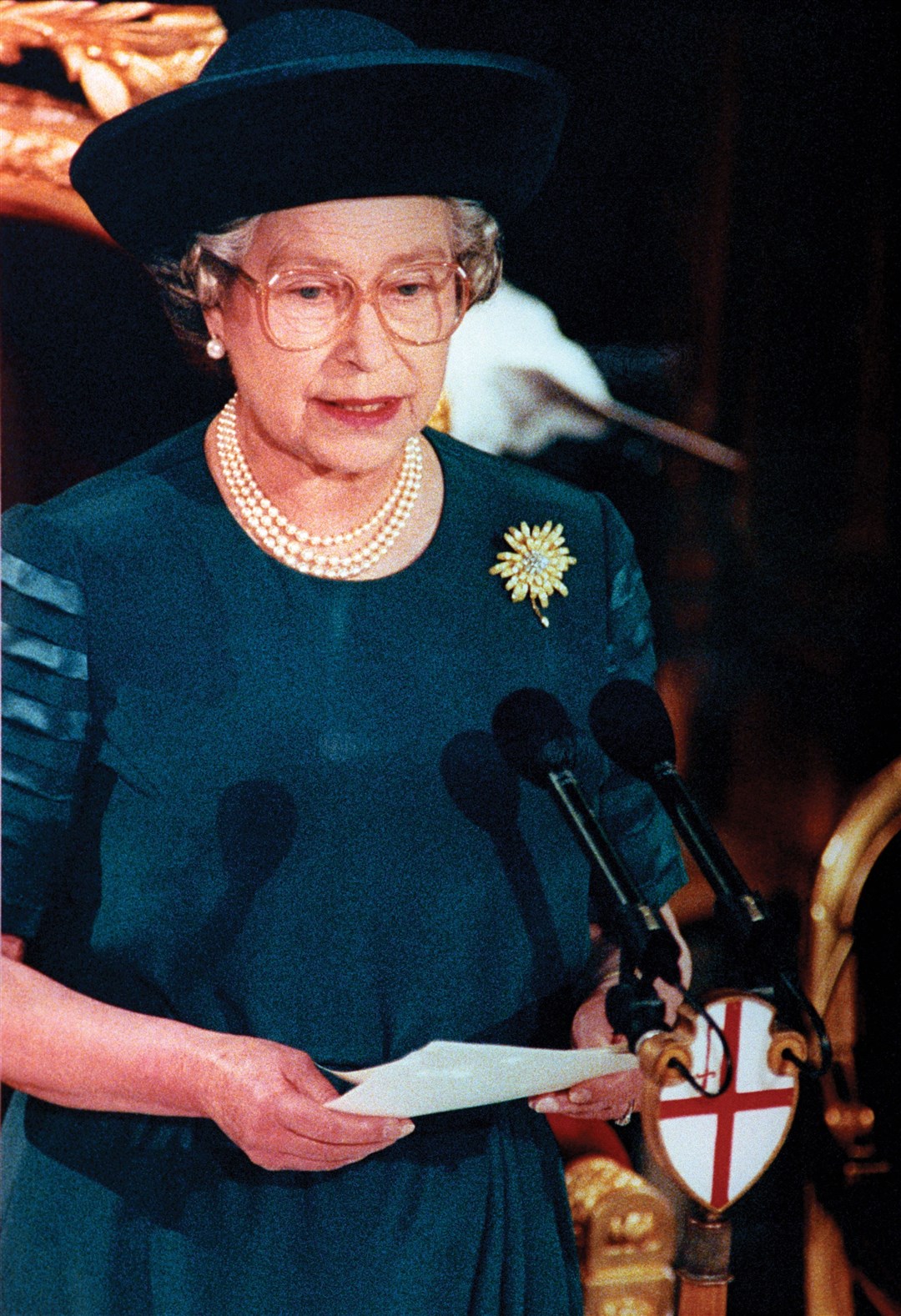 The Queen delivers the speech in which she famously branded 1992 her ‘Annus Horribilis’ (PA)
