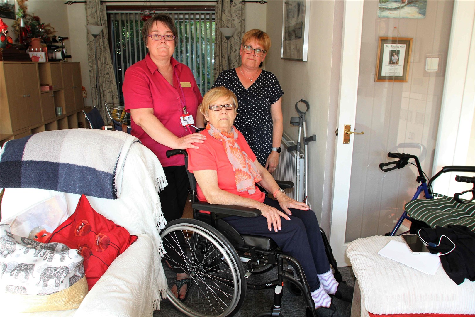 Christine Smith at home in Craig-na-Gower Avenue in Aviemore with daughters Karen Macpherson and Jackie Convery.