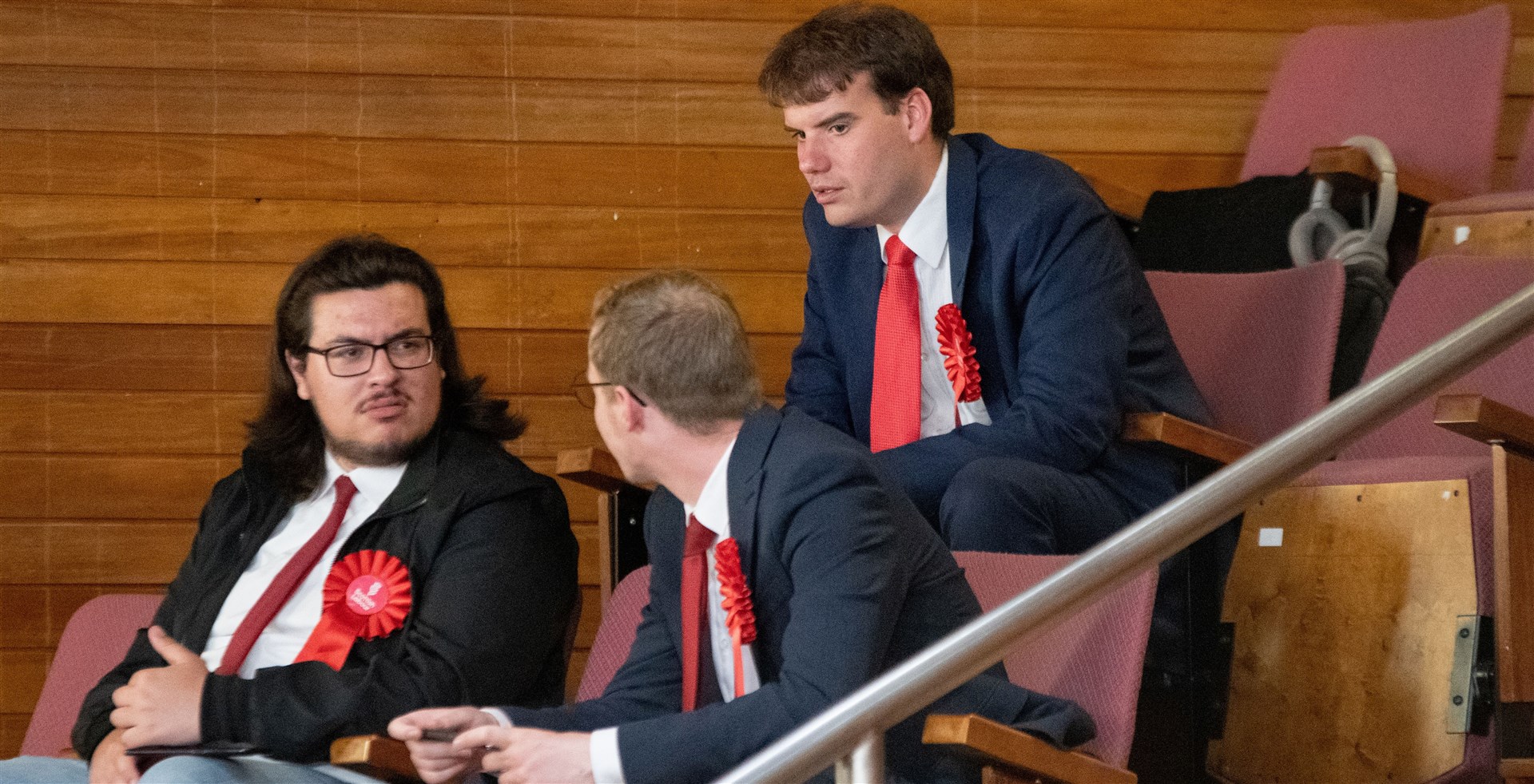 Labour candidate James Hynam (top right).Moray West, Nairn and Strathspey Election Count at Elgin Town Hall. Picture: Daniel Forsyth.