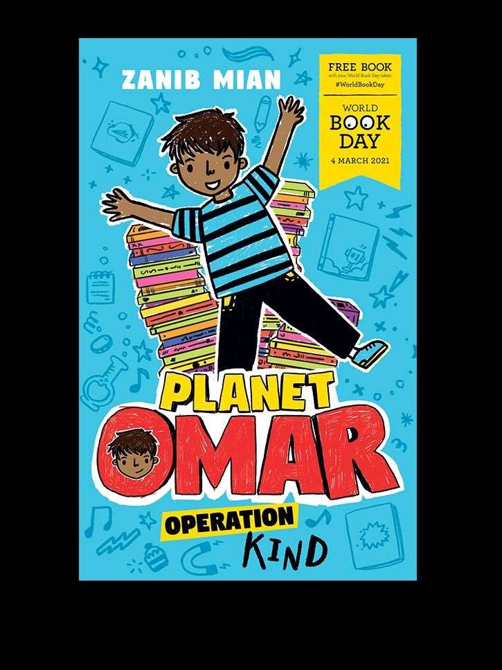 Couverture de la planète Omar.  Image: https://www.worldbookday.com/book/planet-omar-operation-kind/