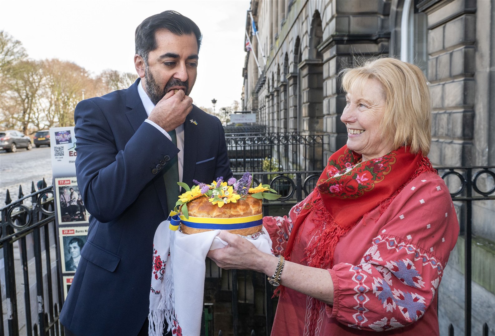 Eating humble pie? SNP leadership candidate Humza Yousaf made a blunder while on a visit to a Ukrainian association in Edinburgh (Lesley Martin/PA)