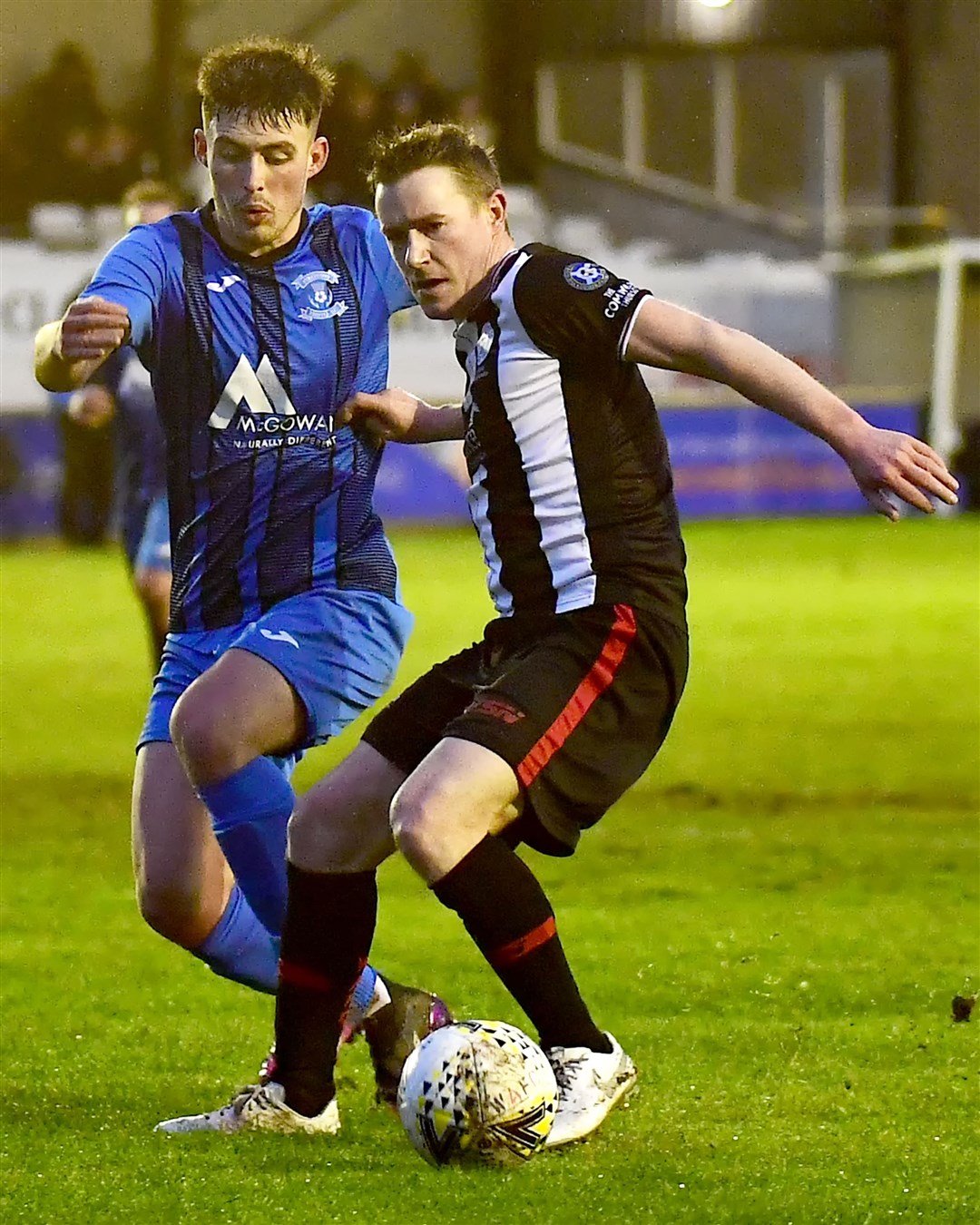 Kane Davies in action for Strathspey Thistle during his first spell for the club.