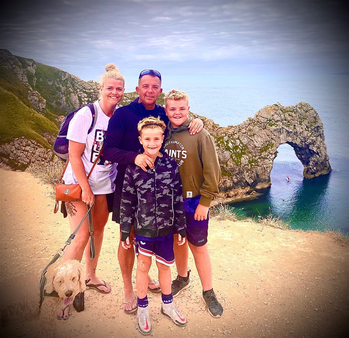 Mr Scott-Munden with his wife and sons (Simon Scott-Munden/PA)