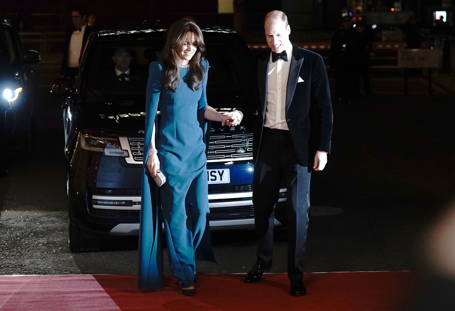 The Prince and Princess of Wales faced questions about Omid Scobie’s book as they arrived for the Royal Variety Performance (Aaron Chown/PA)