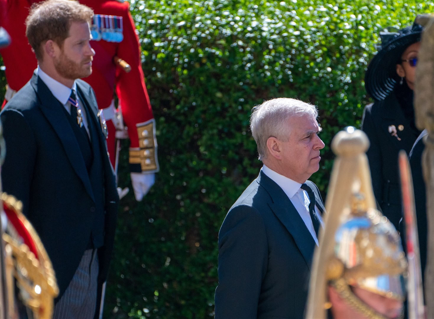 The Duke of Sussex and his uncle the Duke of York at Philip’s funeral in 2021 (Arthur Edwards/The Sun/PA)