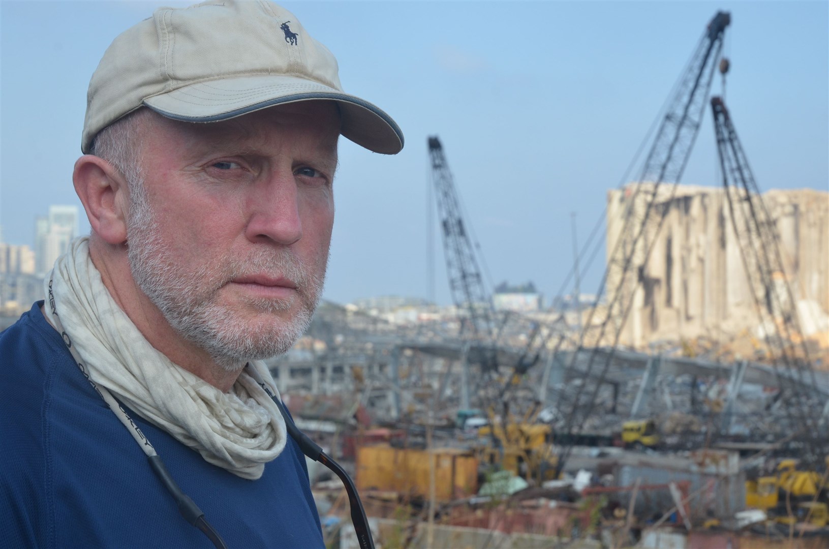 Andy Kent at Beirut Port in the Lebanon.