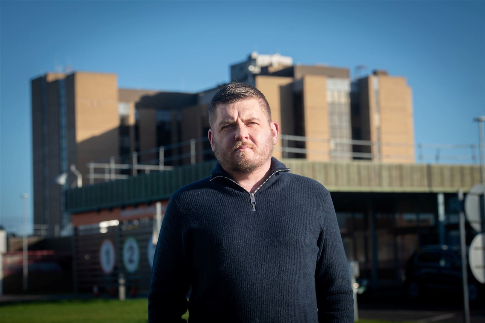 Dialysis patient Daniel Rennie has been having major problems with the 'temporary' loss of some vascular department functions at Raigmore Hospital. Picture: Callum Mackay.