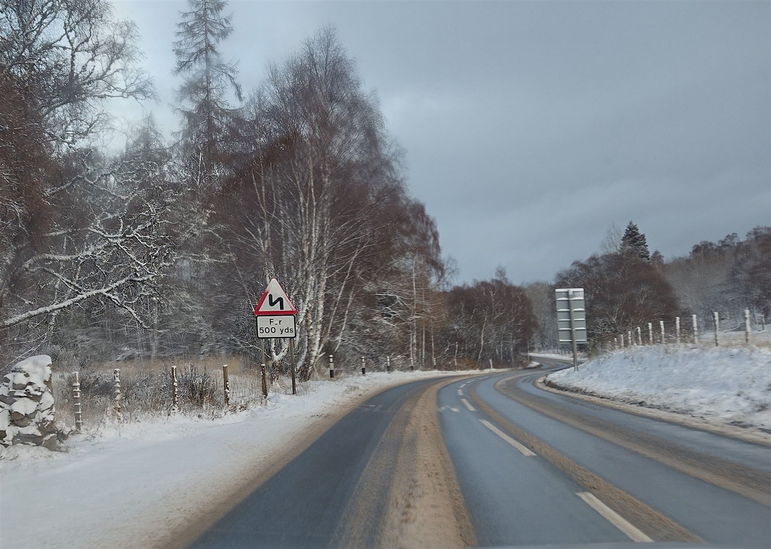 BACK TO WINTER: Roads teams are treating routes throughout the strath this morning
