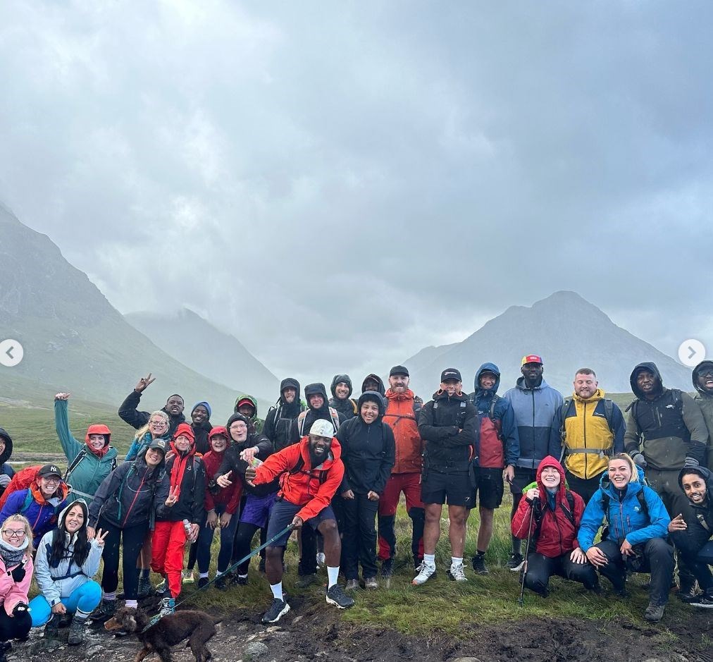 David's family and friends came to support him for his last Munro.