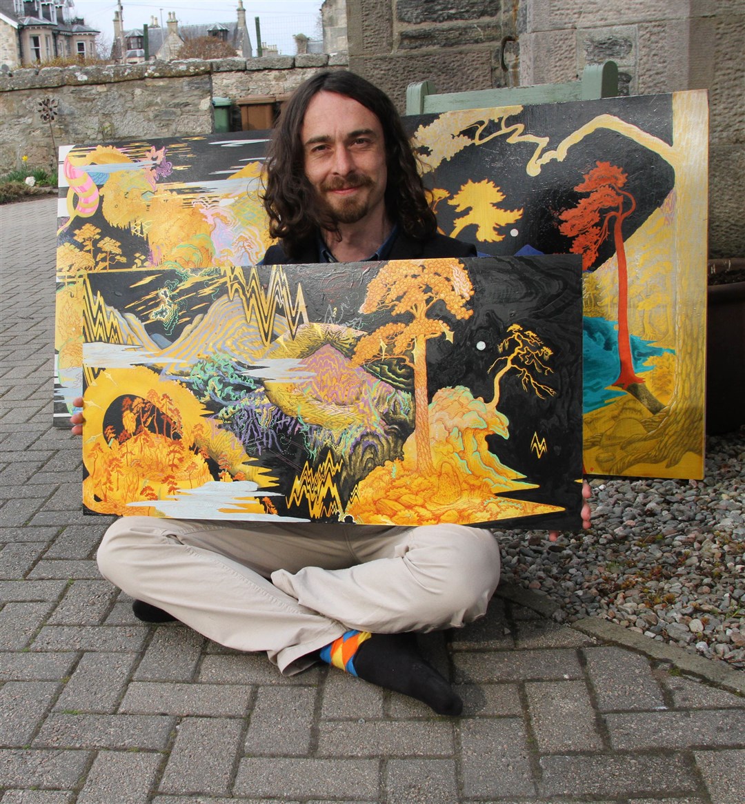 Artist Kyle Noble has been inspired by the surroundings of his new home in the strath.