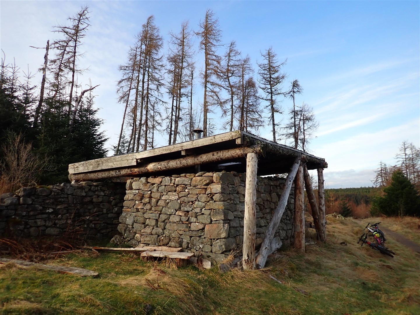 The bothy offers a great spot for shelter from the elements.