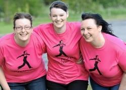Mina Black, Donna Black and Hazel Cusack who are taking part in the Bra Nicht Walk.