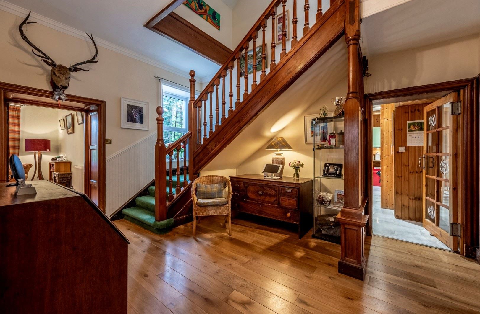 There is a spacious hall to welcome guests.