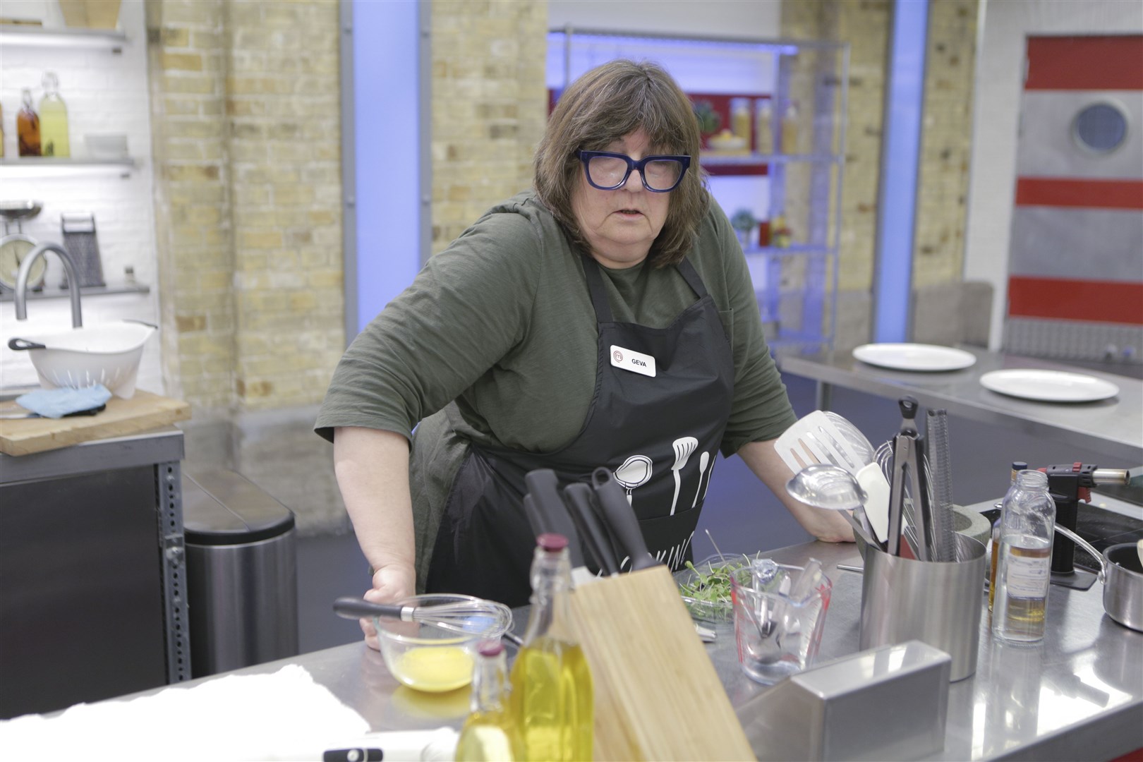 Geva Blackett at work in the Masterchef kitchens.