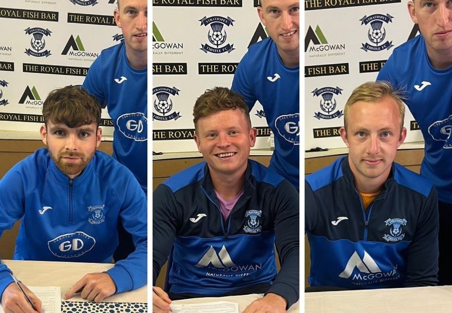 New signings Iain Ross, Jude Fraser and Taylor Sutherland.