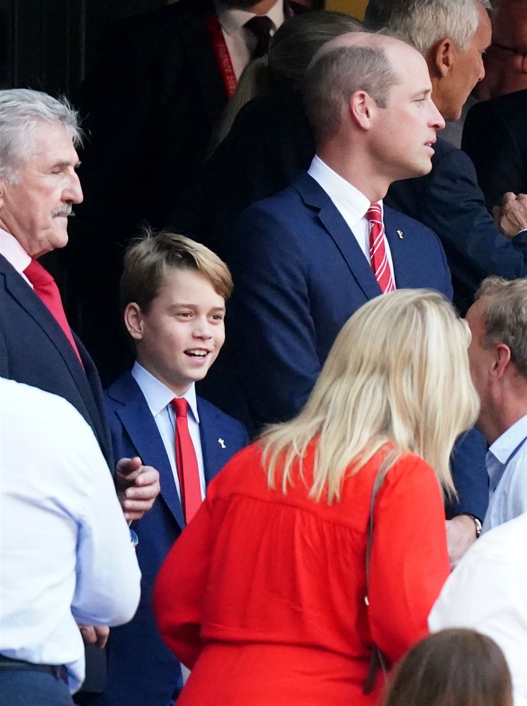 George smiles as he prepares to watch Wales v Argentina (Mike Egerton/PA)