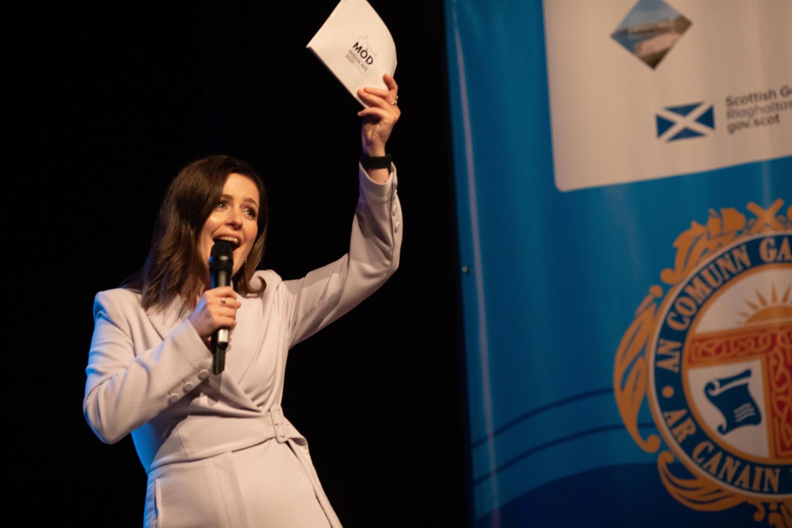 Presenter Ellen MacDonald opens The Royal National Mòd 2021 in Inverness