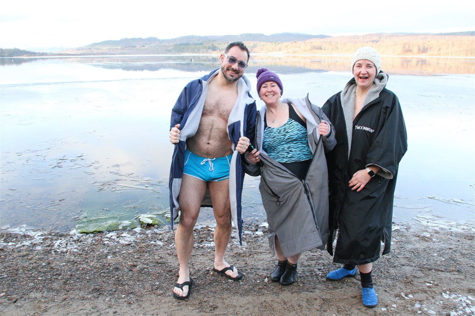 Udo Rudolph with Eleanor Derbyshire and Tracy Wilkinson, from Newtonmore.