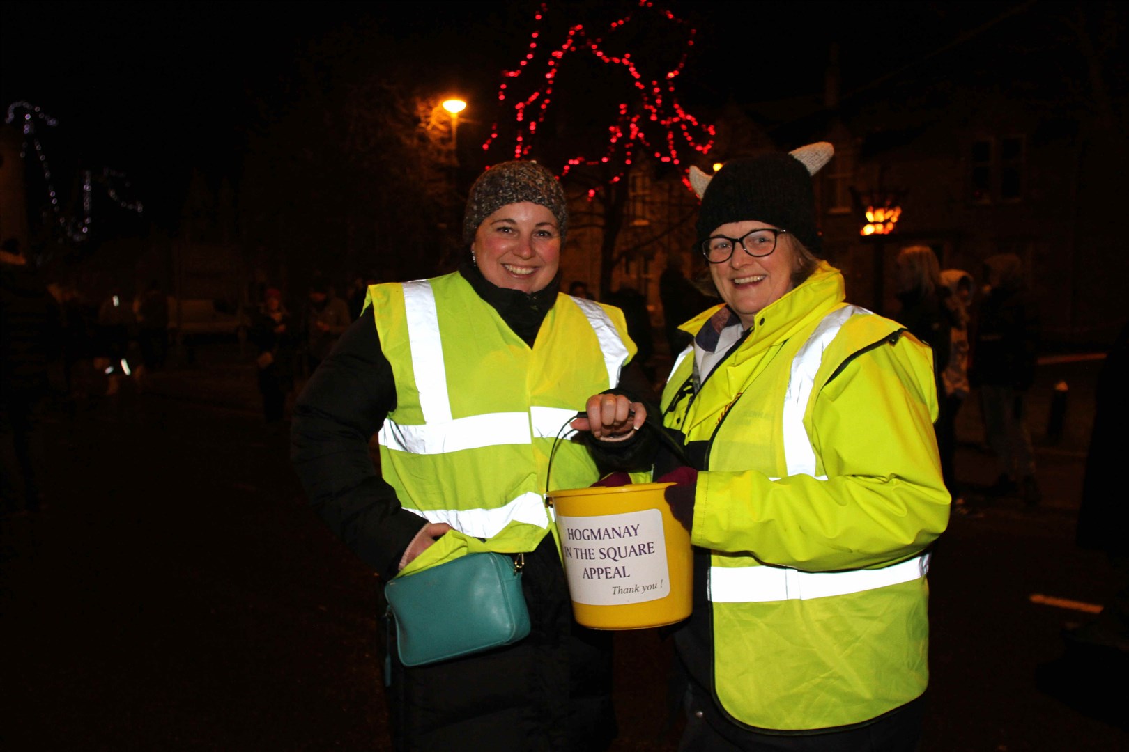 Beverley Cartwright (right) with Jo Marples – the pair were out on the night collecting for the next celebration at the end of 2023.