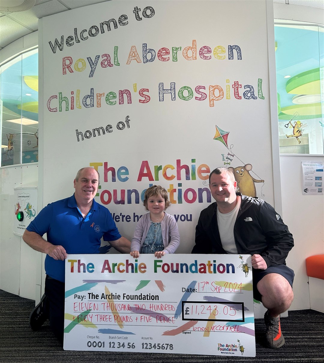 11,000 THANKS: Lenny and her family were so grateful to The Archie Foundation for its kindness