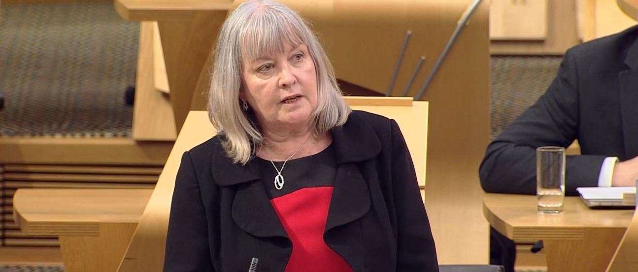 Highlands MSP Rhoda Grant during the debate yesterday at Holyrood.