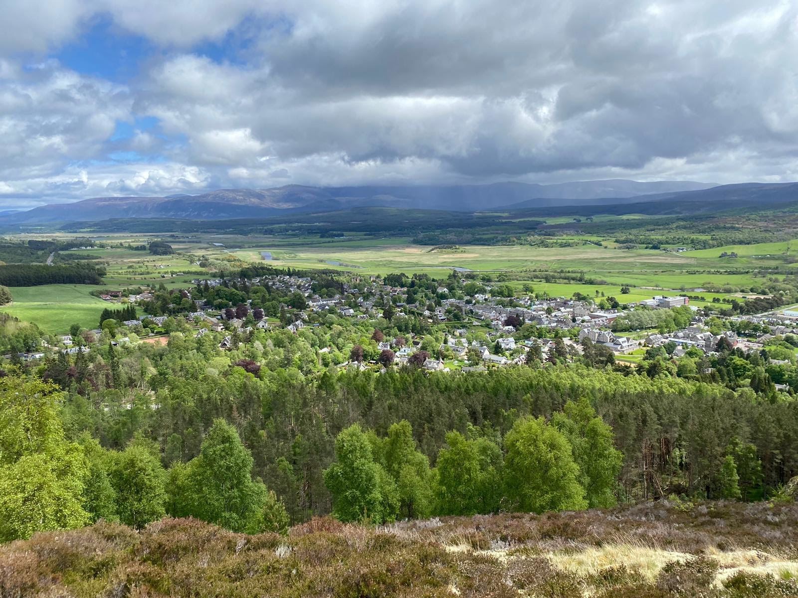 SPECTACULAR SITE: Pitmain Estate has chosen this majestic spot overlooking the Badenoch capital for its royal beacon