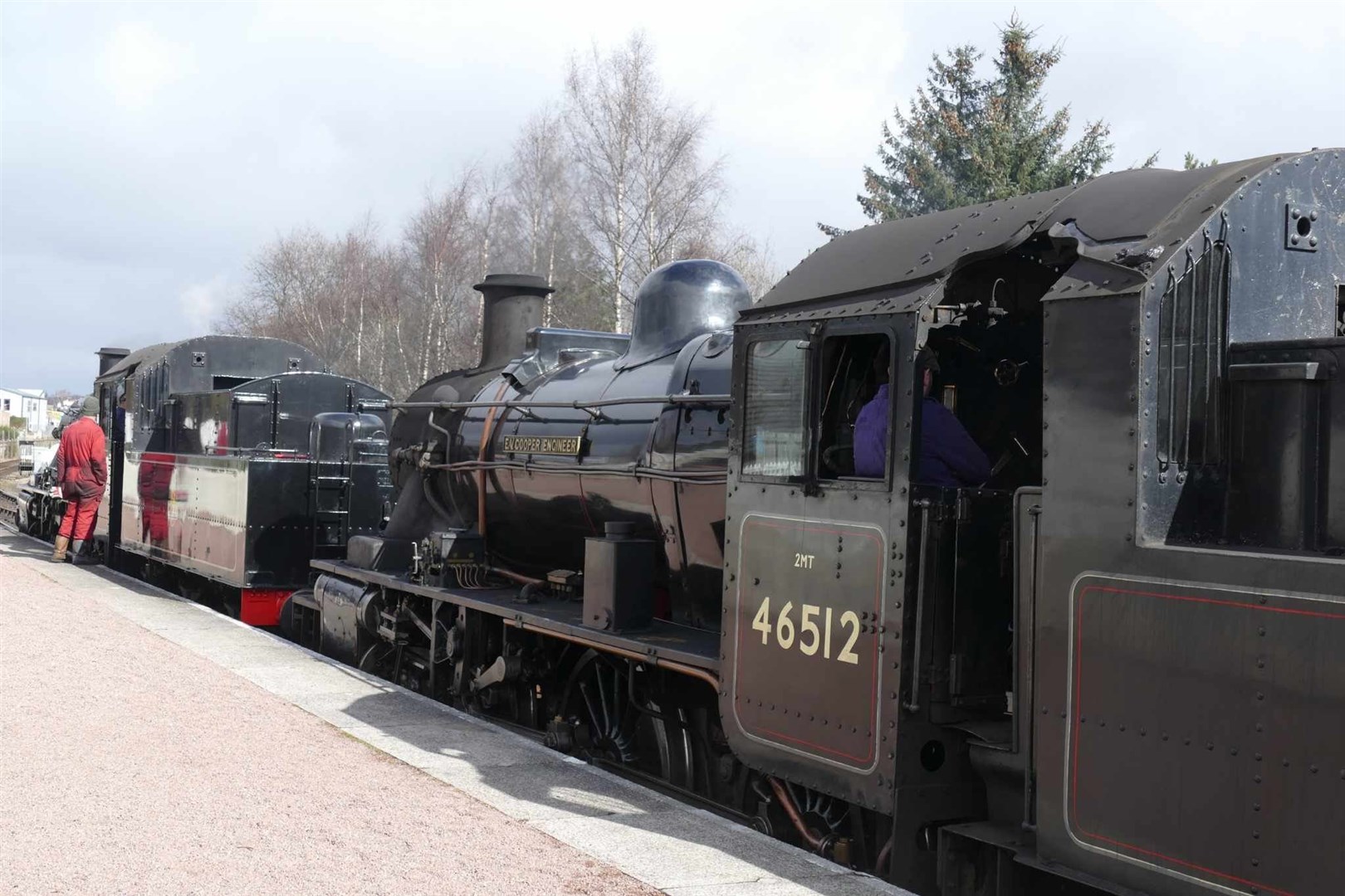 PULLING POWER: Double action from the weekend's successful season opener at Strathspey Steam Railway