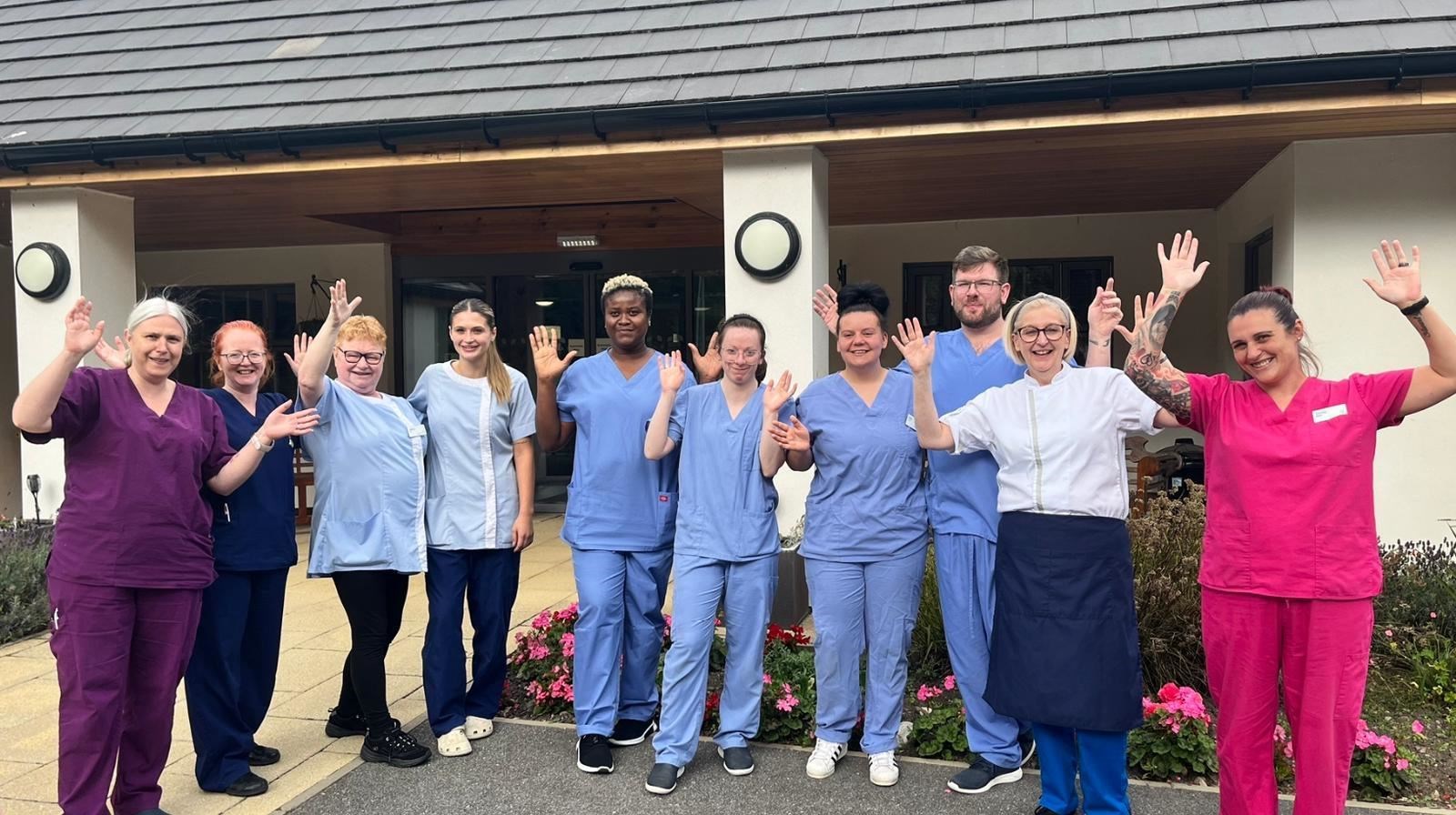The Lynemore care home team celebrate the latest inspection report findings