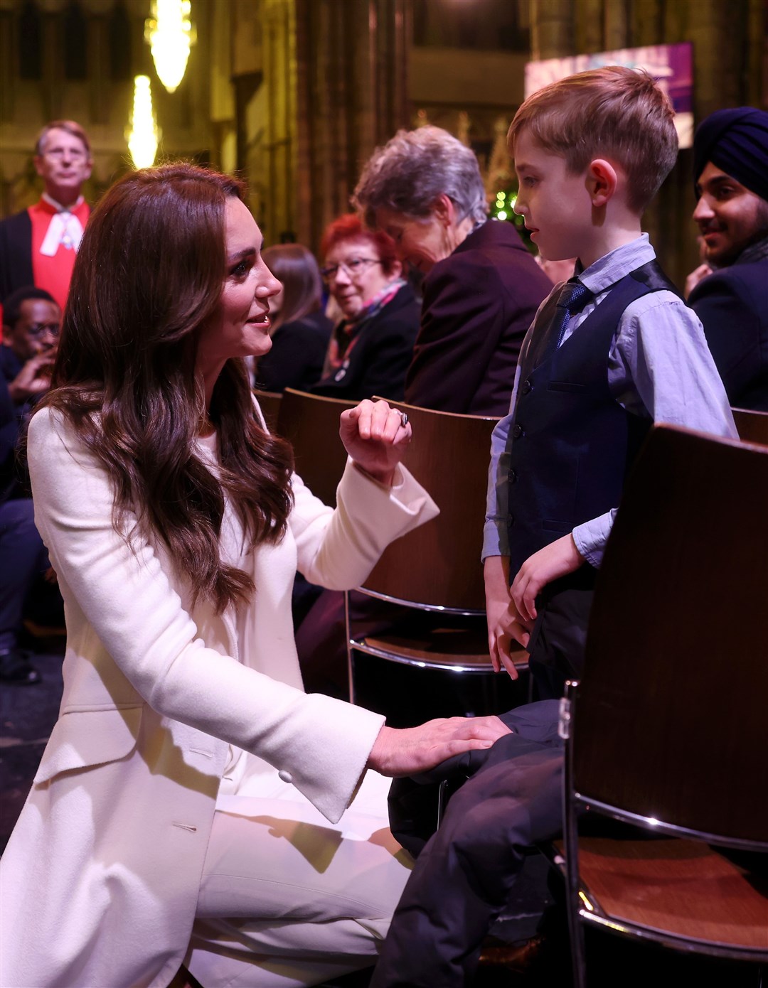 The Princess of Wales speaks with a young guest (Chris Jackson/PA)