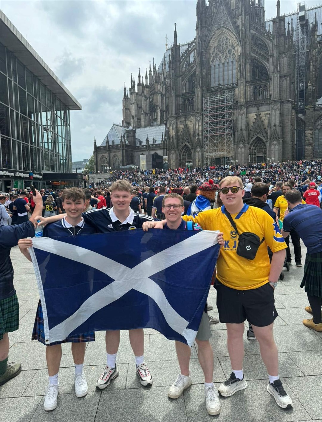 Clach player Aly Riddle (left) and fans feel the big game excitement building.