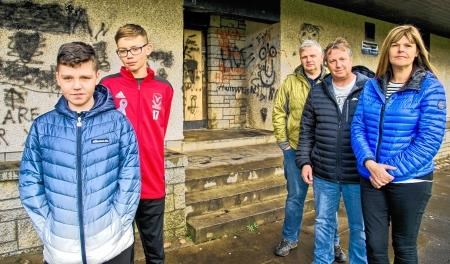 Canal Park Pavilion, Canal Park, Deveronvale Community Football Club, Vandals, Vandalism, Graffiti