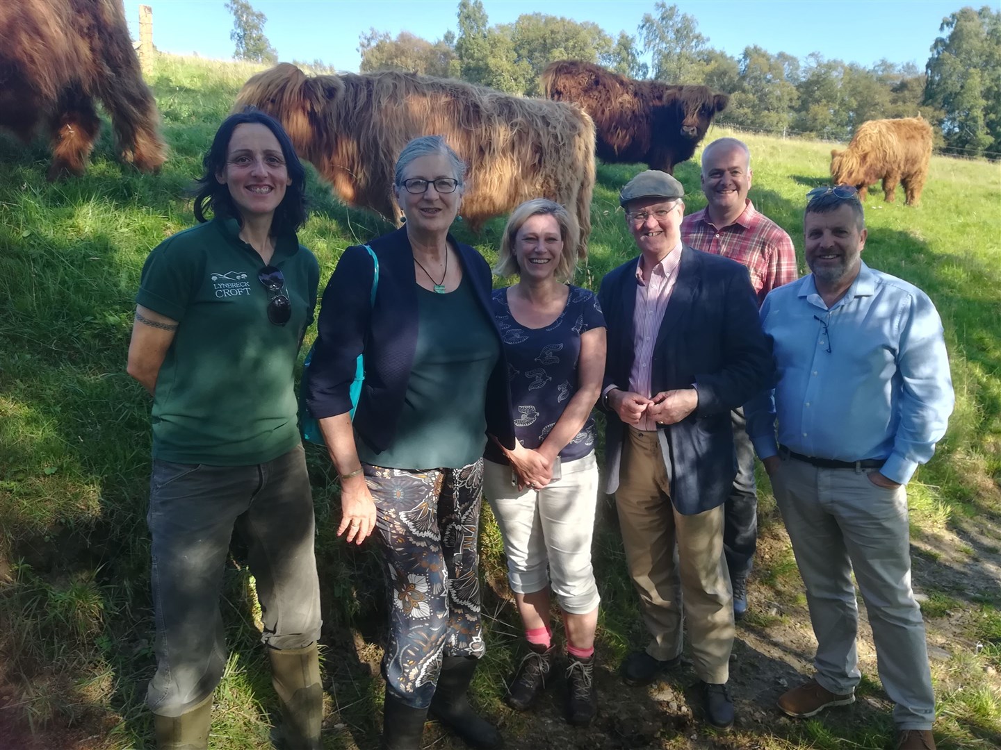 Lynn Cassells (left), leading one of her tours, will be interviewed on her change in direction in life to become a crofter.