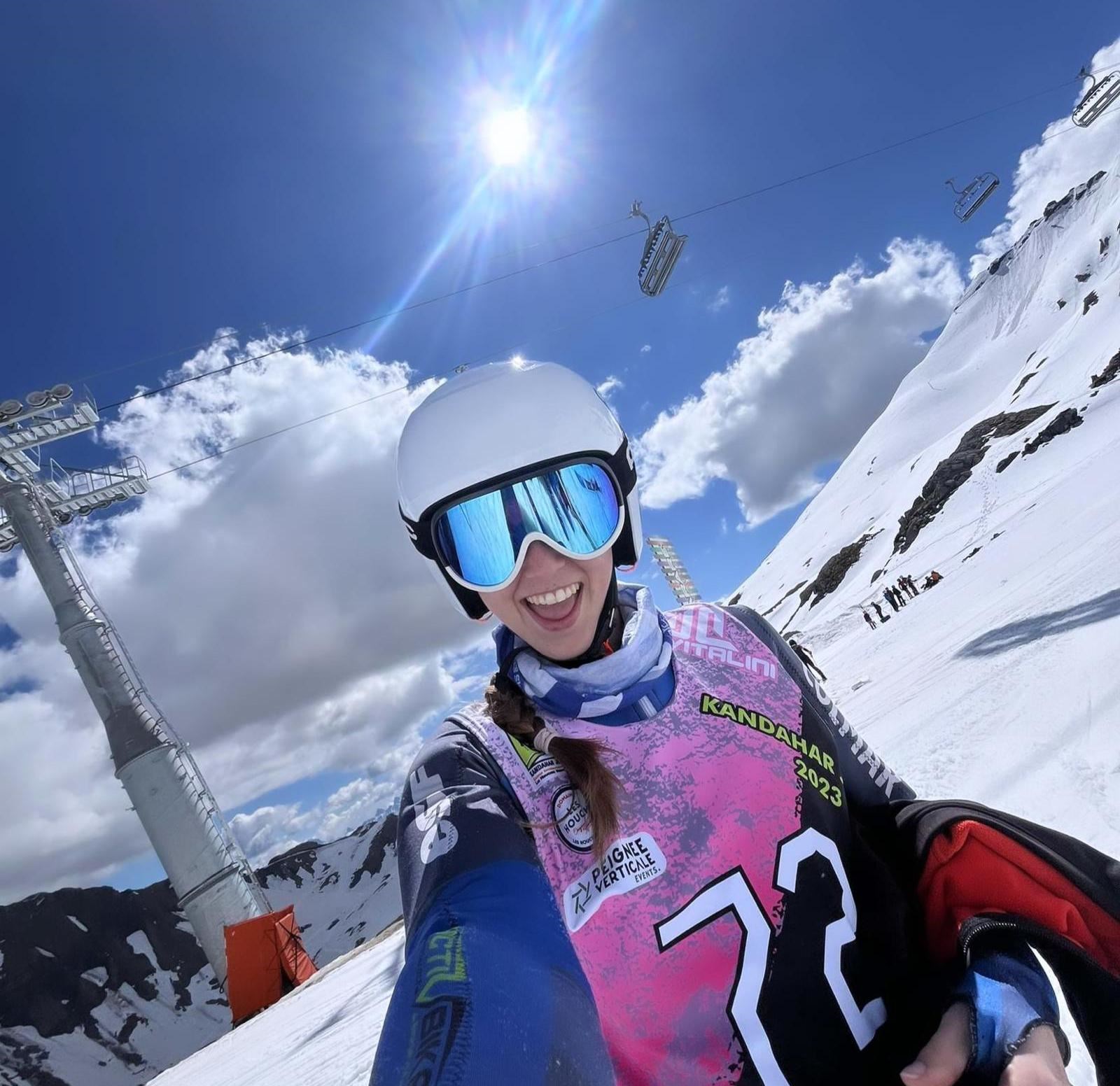 Young slalom star Tia Freshwater is competing in the slalom at the European Youth Olympic Winter Festival in Bakuriani.